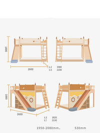 Thumbnail for Treehouse Bunk Beds with Slide - Casatrail.com