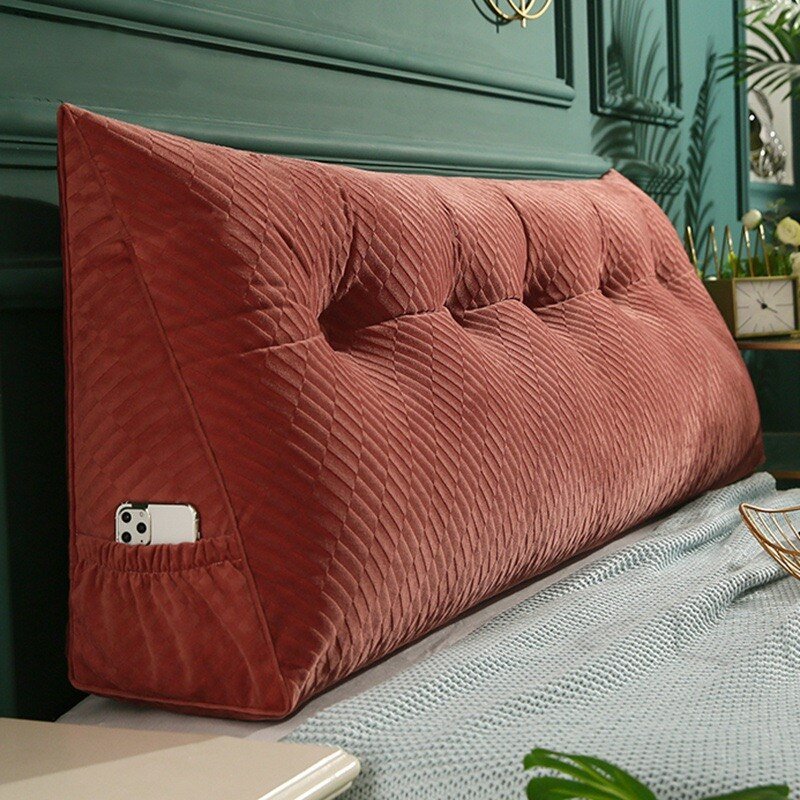 Triangular Headboard Wedge Pillow with Removable Cover - Casatrail.com