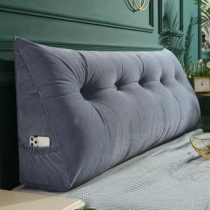 Triangular Headboard Wedge Pillow with Removable Cover - Casatrail.com