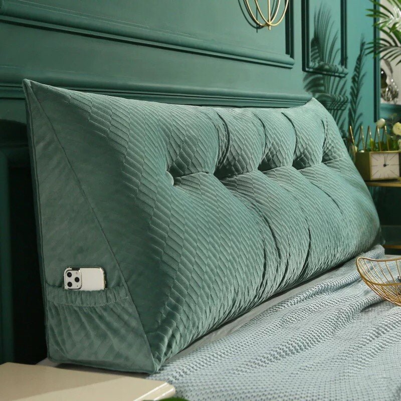 Triangular Headboard Wedge Pillow with Removable Cover - Casatrail.com