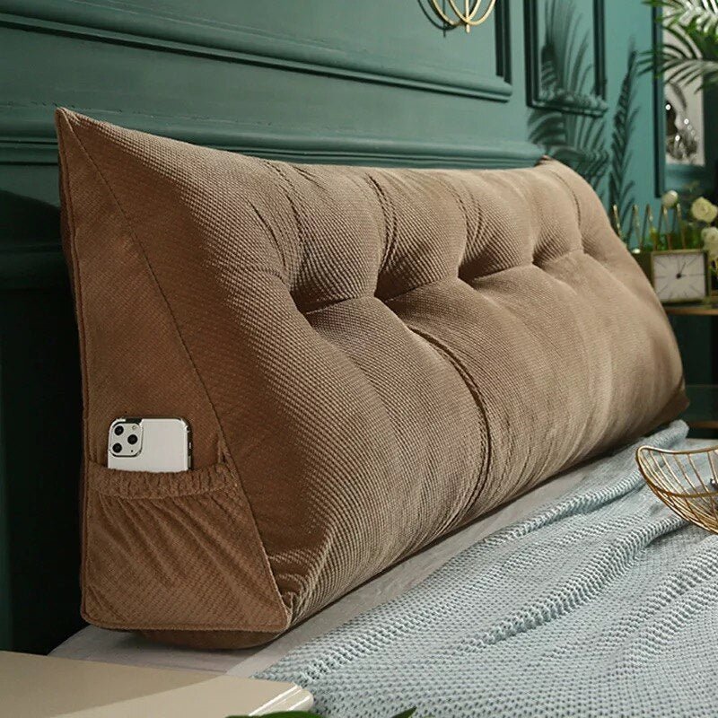 Triangular Headboard Wedge Pillow with Removable Cover - Casatrail.com