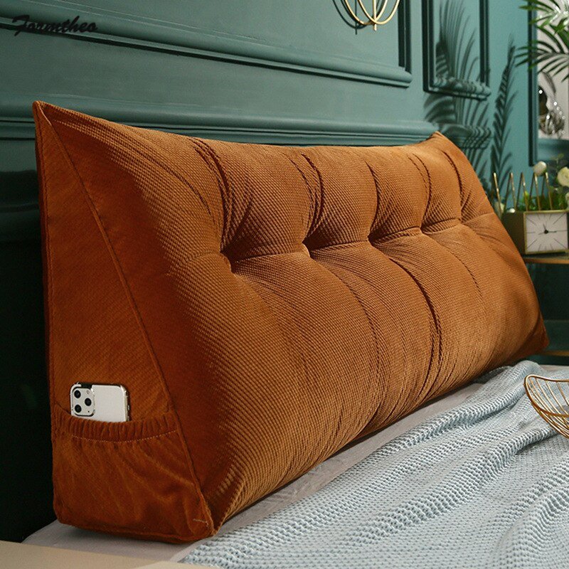 Triangular Headboard Wedge Pillow with Removable Cover - Casatrail.com