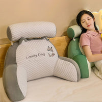 Thumbnail for Triangular Solid Color Lumbar Support Pillow for Bedside - Casatrail.com