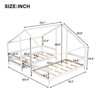 Thumbnail for Triangular Toddler House Bed for Twin Size - Casatrail.com