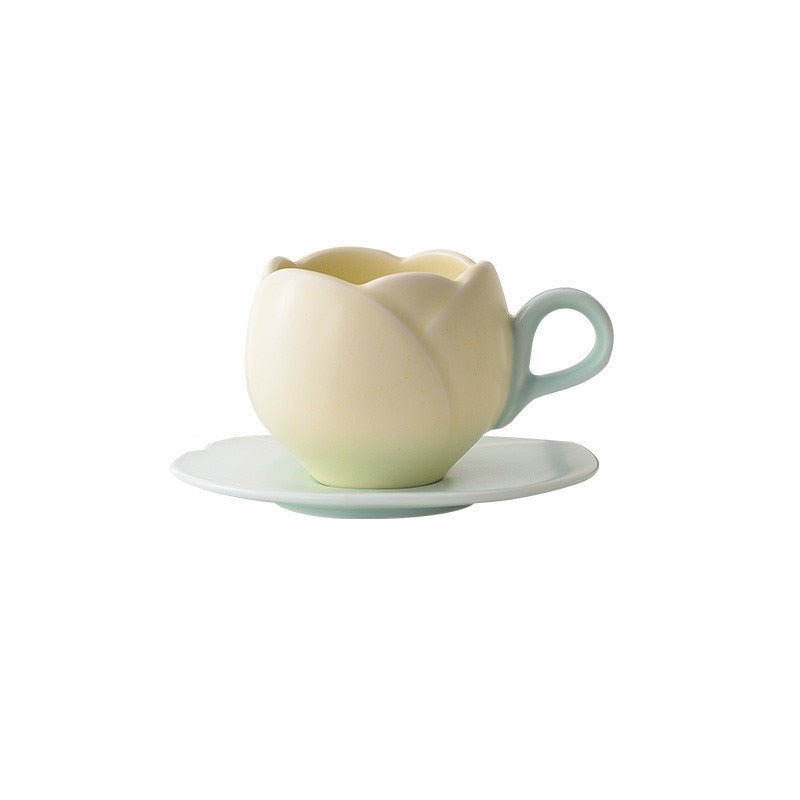Tulip Modeling Ceramic Mug with Round Ears Handle - Casatrail.com