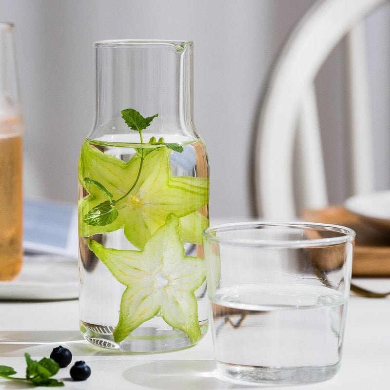 Tumbler Glass Water Carafe Set - Casatrail.com