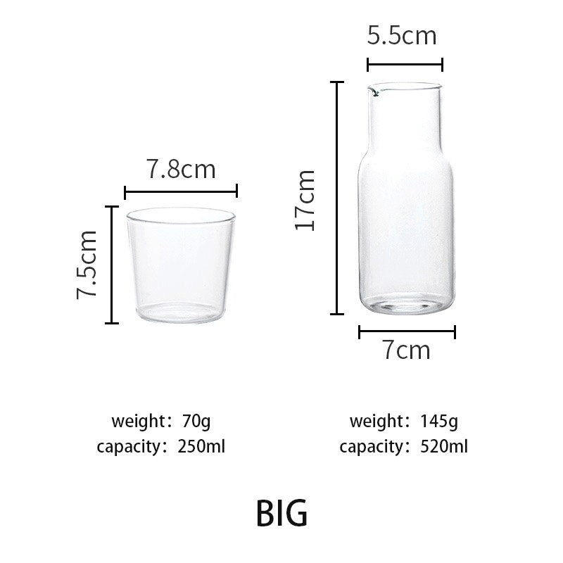 Tumbler Glass Water Carafe Set - Casatrail.com