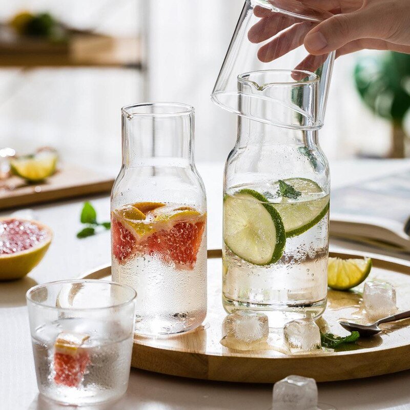 Tumbler Glass Water Carafe Set - Casatrail.com