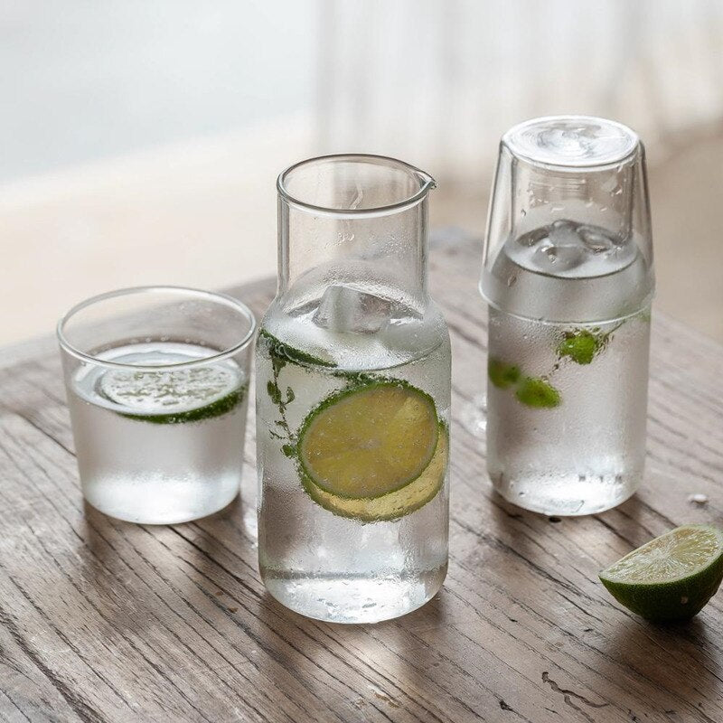 Tumbler Glass Water Carafe Set - Casatrail.com