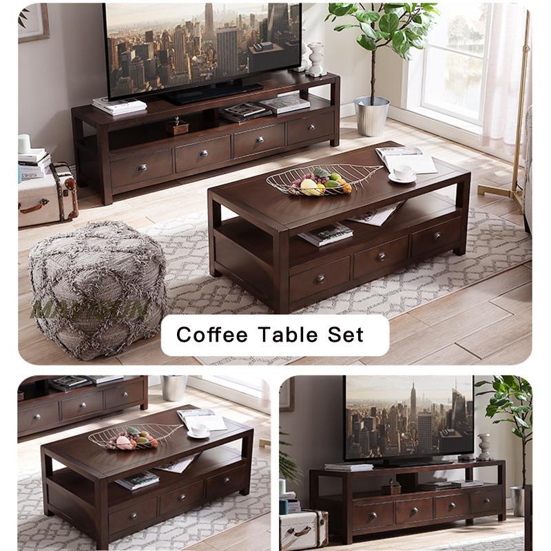 TV Entertainment Center - Coffee Table Wine Cabinet Combination - Casatrail.com