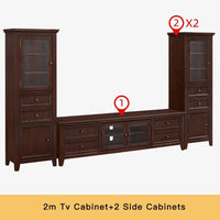 Thumbnail for TV Entertainment Center - Coffee Table Wine Cabinet Combination - Casatrail.com