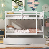 Thumbnail for Twin Bunk Bed with Drawer Trundle - Casatrail.com