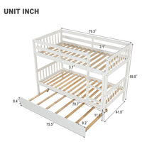 Thumbnail for Twin Bunk Bed with Drawer Trundle - Casatrail.com