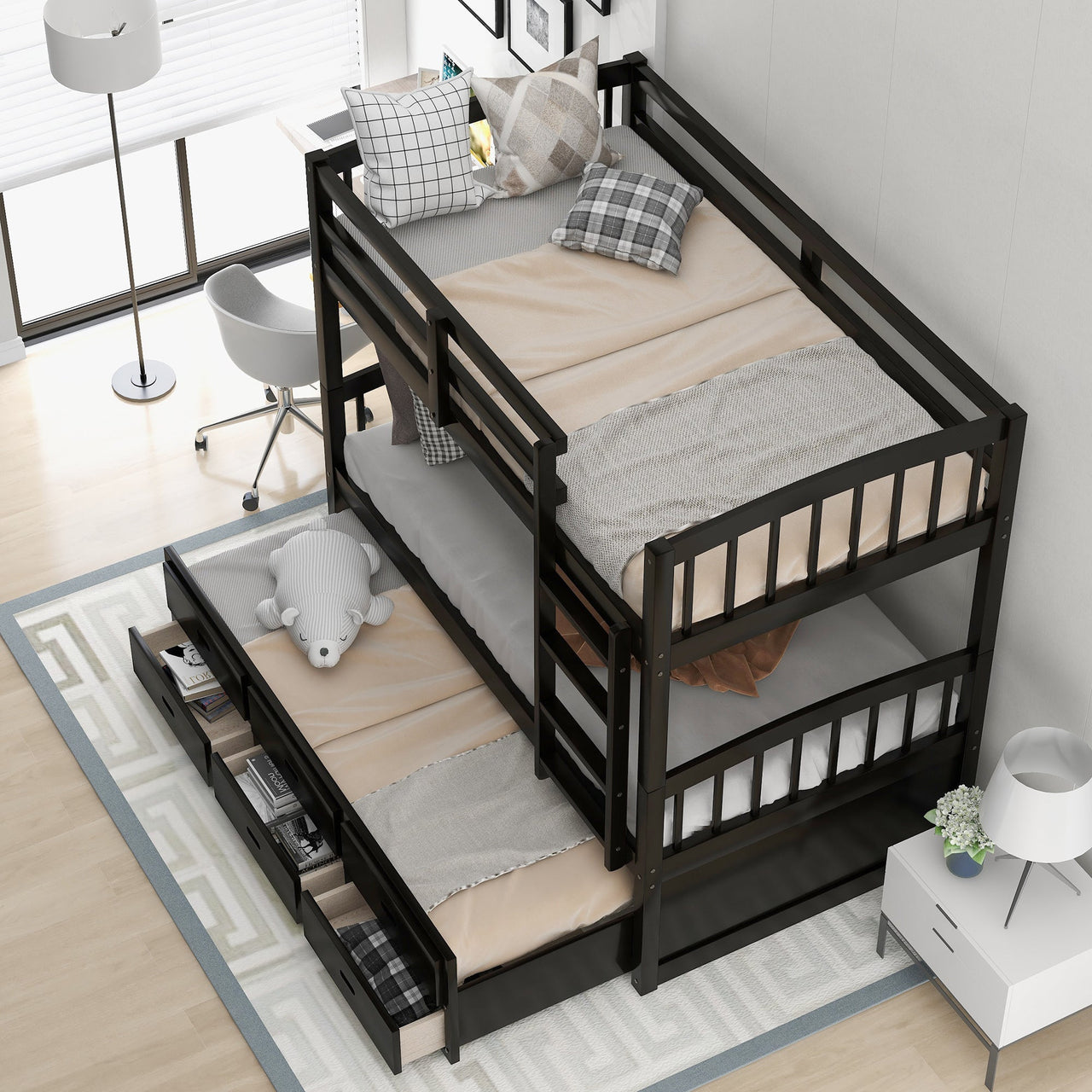 Twin Bunk Bed with Drawers - Casatrail.com