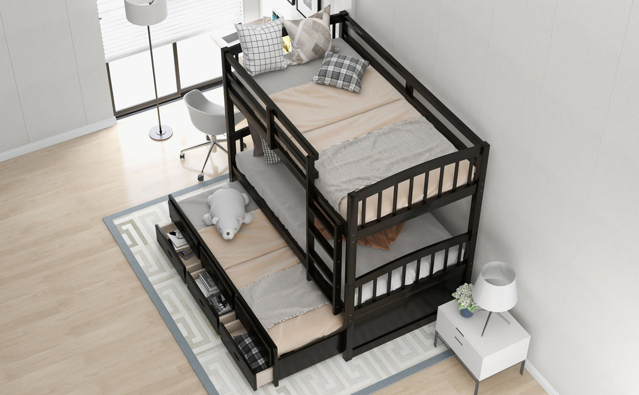 Twin Bunk Bed with Drawers - Casatrail.com