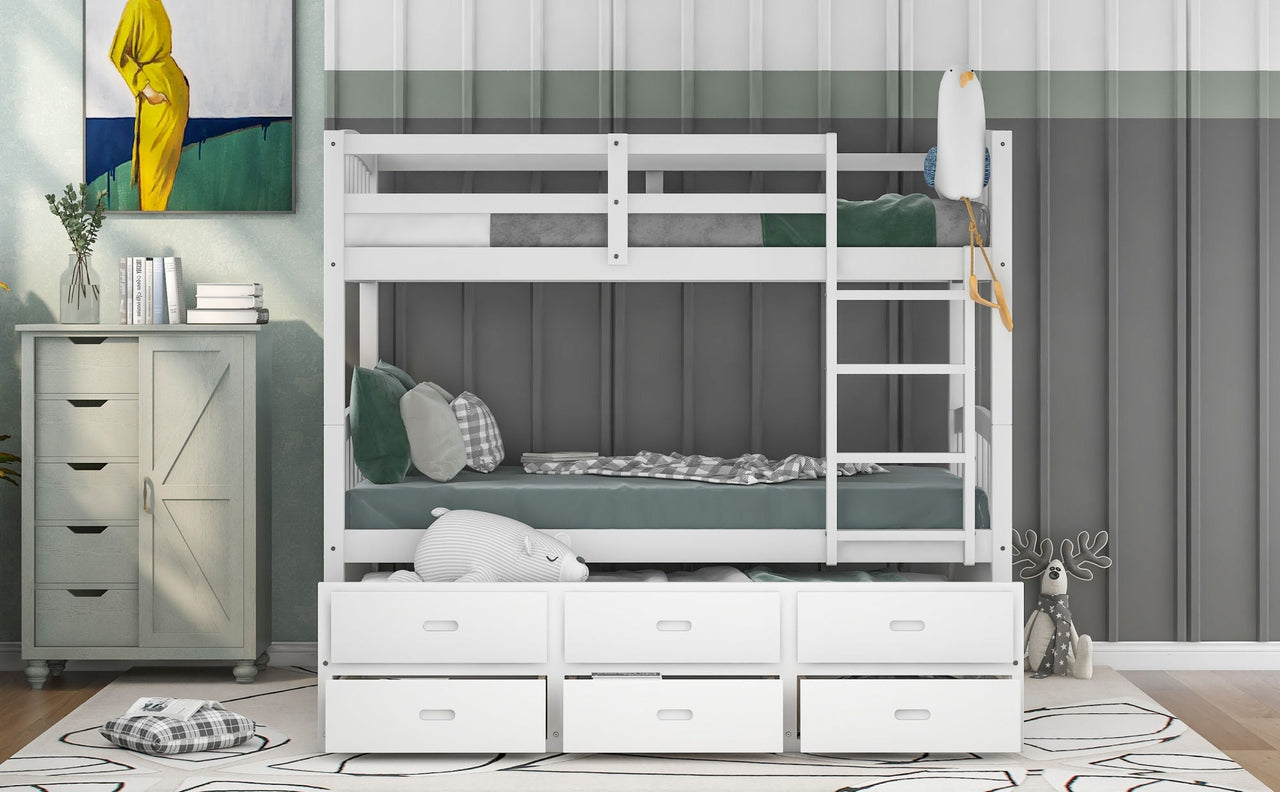 Twin Bunk Bed with Drawers - Casatrail.com