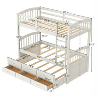 Thumbnail for Twin Bunk Bed with Drawers - Casatrail.com