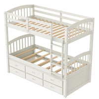 Thumbnail for Twin Bunk Bed with Drawers - Casatrail.com