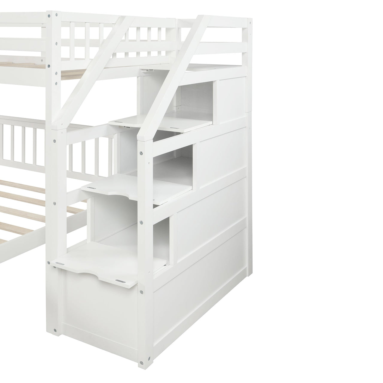 Twin Bunk Bed with Stairs and Drawers - Casatrail.com