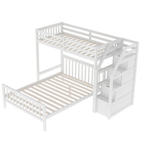 Thumbnail for Twin Bunk Bed with Stairs and Drawers - Casatrail.com