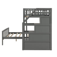 Thumbnail for Twin Bunk Bed with Stairs and Drawers - Casatrail.com