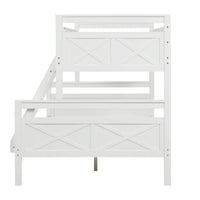 Thumbnail for Twin Full Over Queen Bunk Bed with Ladder and Guardrail - Casatrail.com