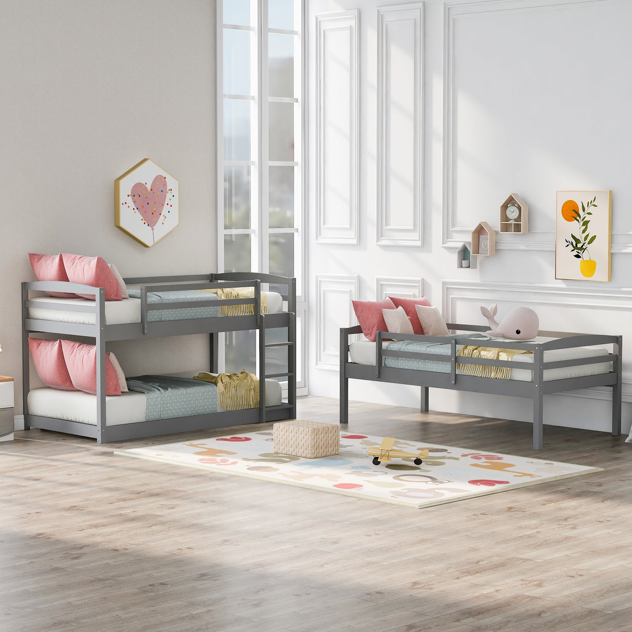 Twin Wooden House Bed with Drawers - Casatrail.com