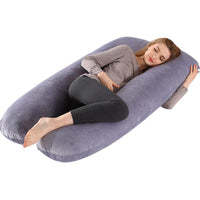 Thumbnail for U - Shaped Pregnancy Pillow with Neck and Back Support - Casatrail.com