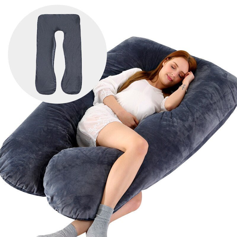 U - Shaped Pregnancy Pillow with Neck and Back Support - Casatrail.com