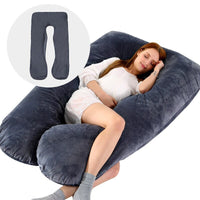 Thumbnail for U - Shaped Pregnancy Pillow with Neck and Back Support - Casatrail.com