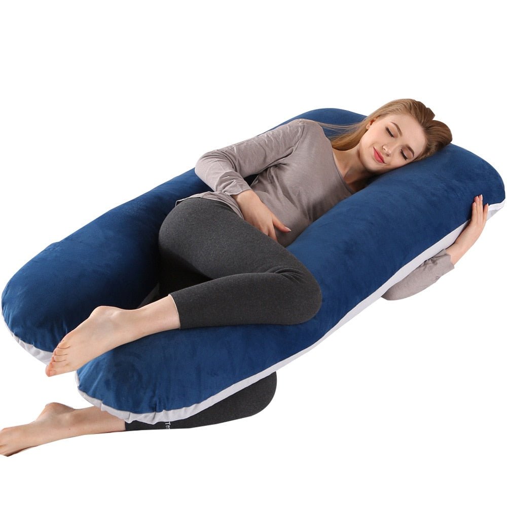 U - Shaped Pregnancy Pillow with Neck and Back Support - Casatrail.com