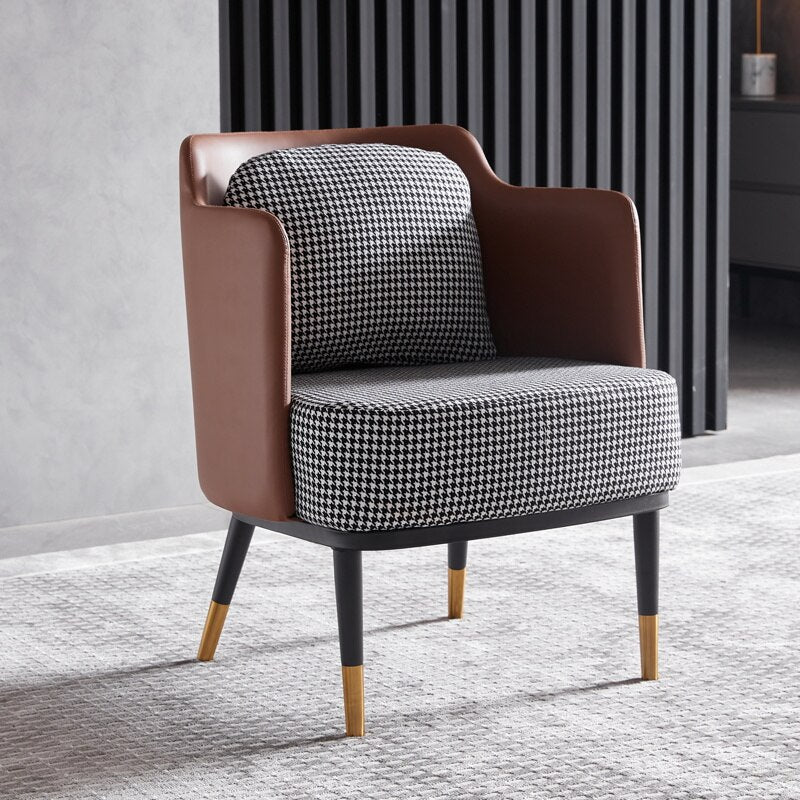 Unique Iron Armrest Indoor Accent Chair - Casatrail.com