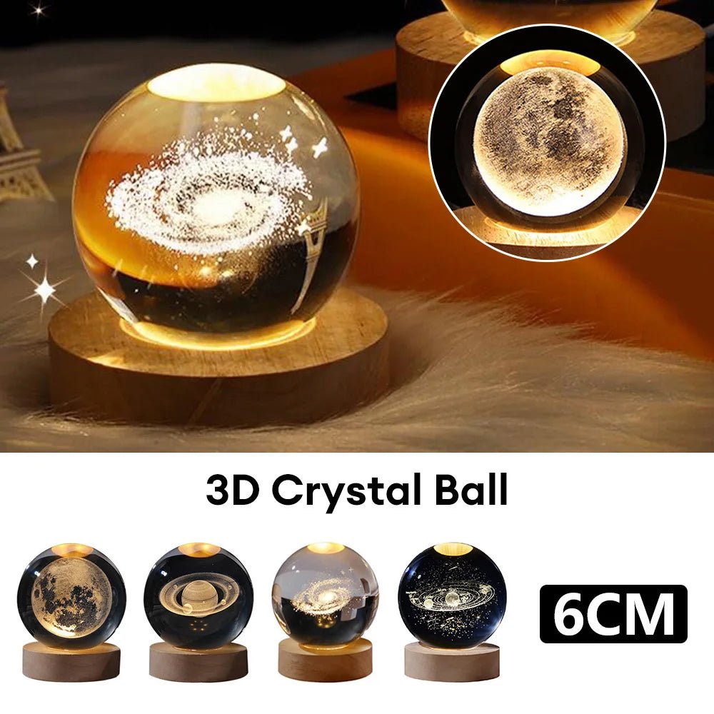 USB LED Galaxy Crystal Ball Lamp - Casatrail.com