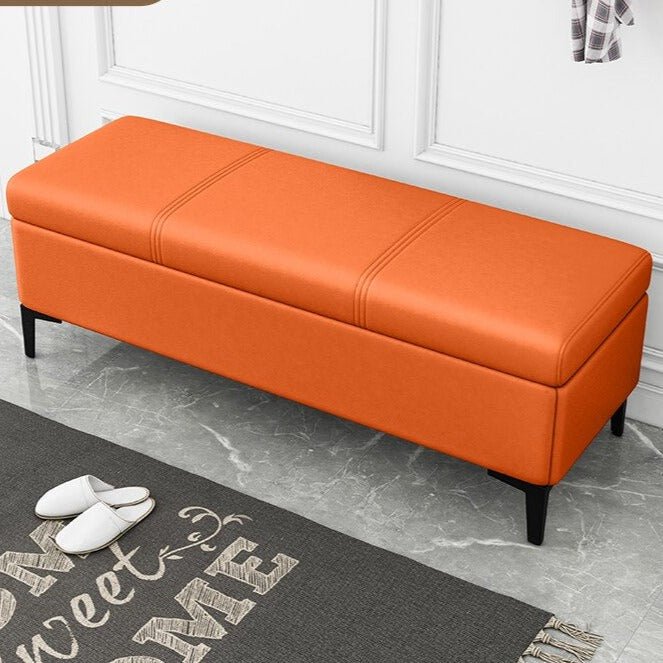 Vanity Foot Rest Ottoman Stool with Storage Bench - Casatrail.com