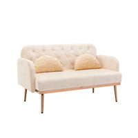 Thumbnail for Velvet Twin Loveseat (55'') for Living Room - Casatrail.com