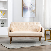 Thumbnail for Velvet Twin Loveseat (55'') for Living Room - Casatrail.com