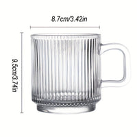 Thumbnail for Vertical Stripes Glass Cups - Transparent and Heat Resistant - Casatrail.com