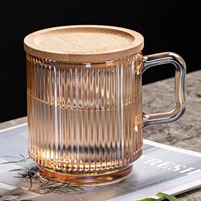 Vertical Stripes Glass Cups - Transparent and Heat Resistant - Casatrail.com