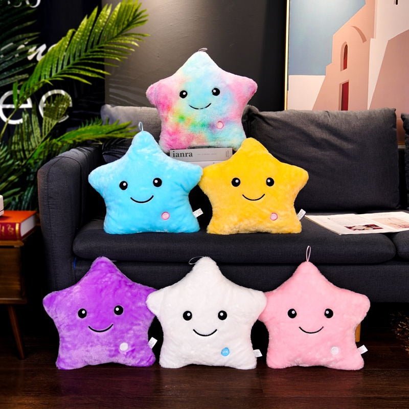 Vibrant LED Star Pillow - Soft and Colorful - Casatrail.com