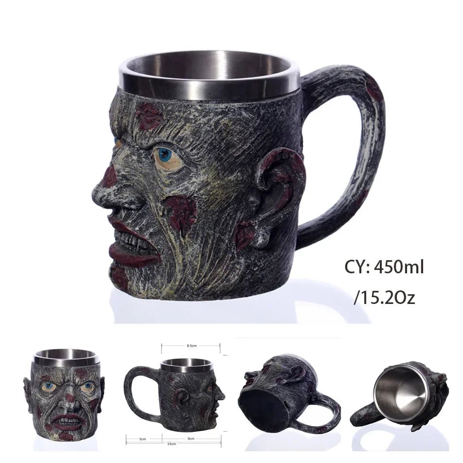 Viking Resin Stainless Steel Beer Mug - Casatrail.com