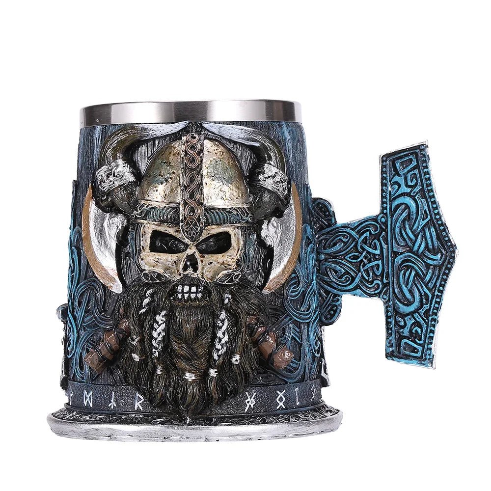 Viking Resin Stainless Steel Beer Mug - Casatrail.com