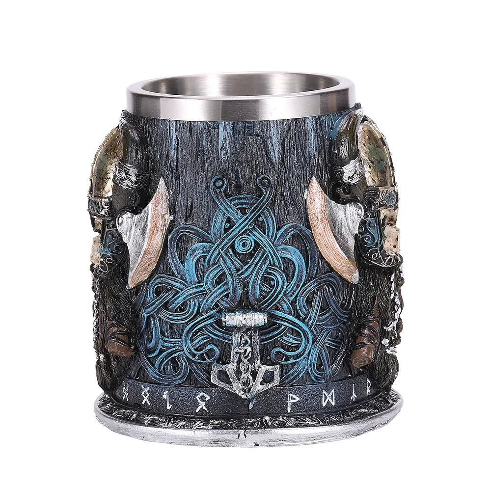 Viking Resin Stainless Steel Beer Mug - Casatrail.com