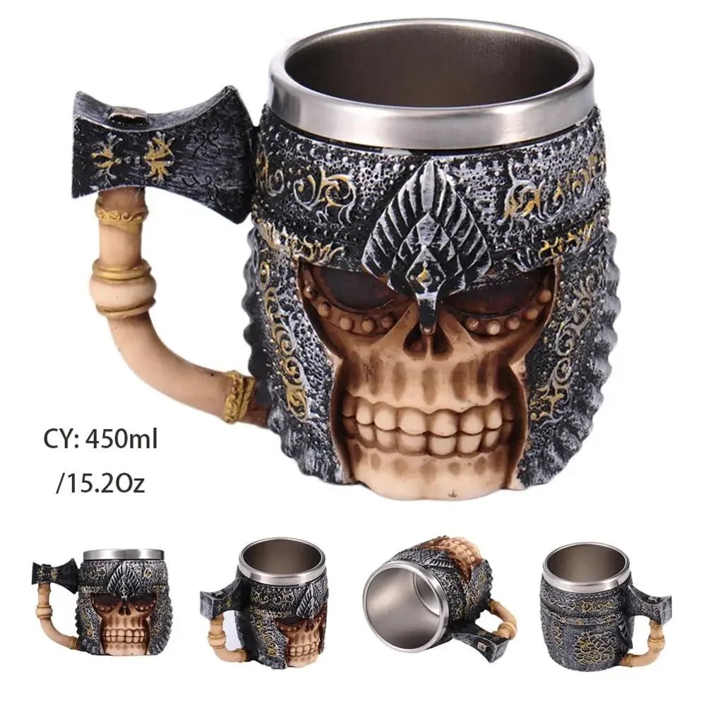 Viking Resin Stainless Steel Beer Mug - Casatrail.com