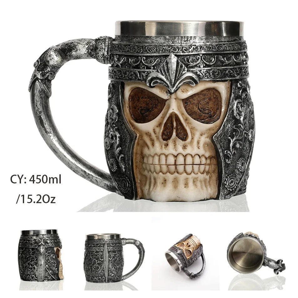 Viking Resin Stainless Steel Beer Mug - Casatrail.com