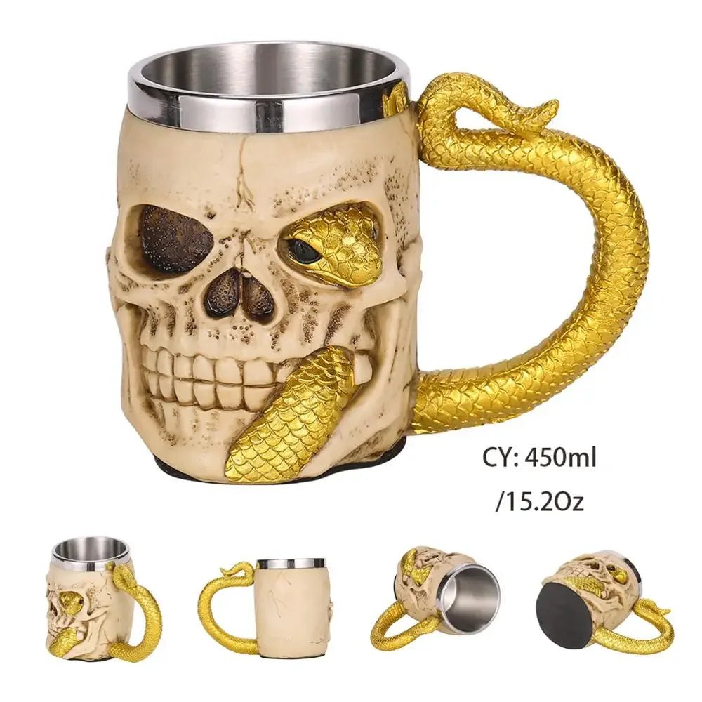 Viking Resin Stainless Steel Beer Mug - Casatrail.com