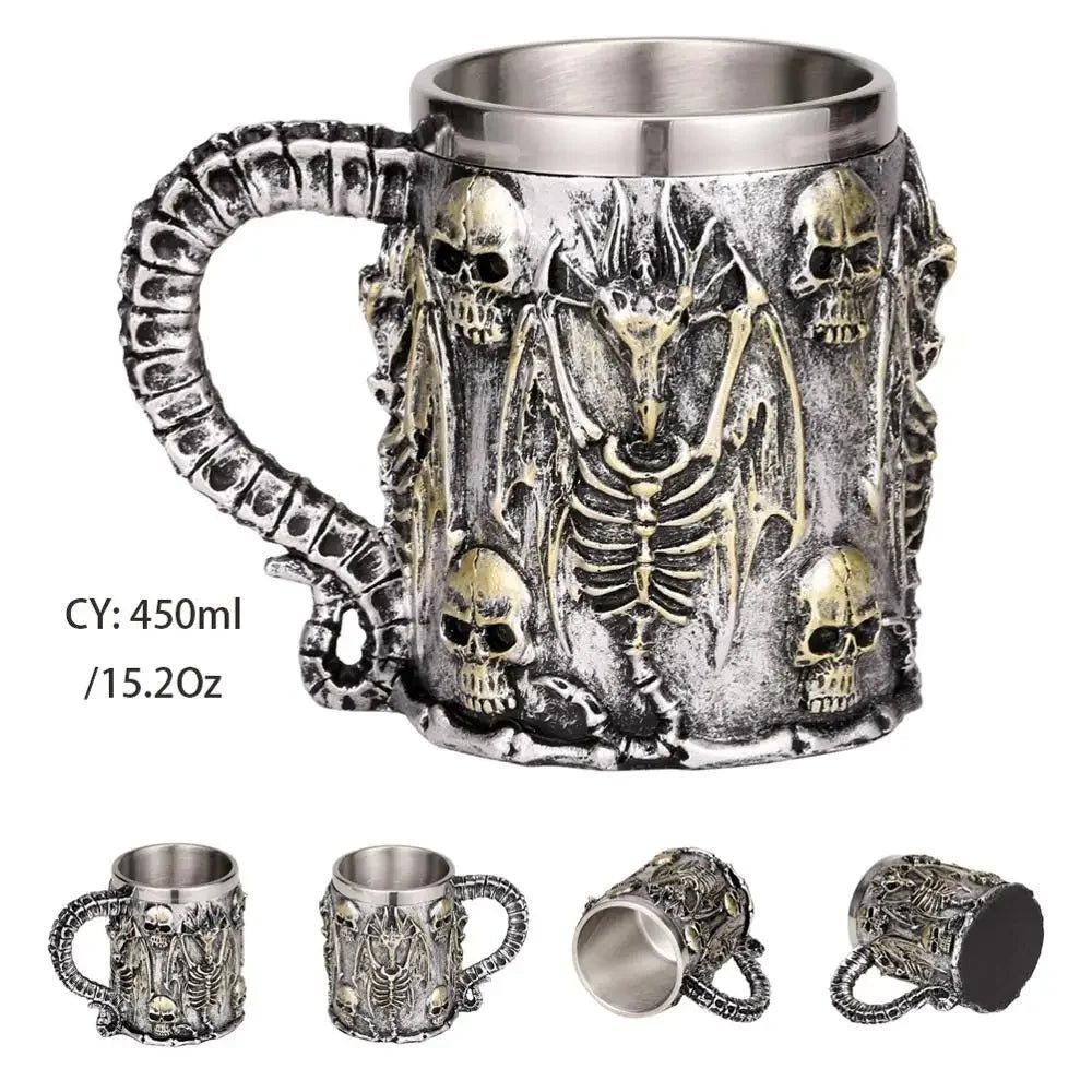 Viking Resin Stainless Steel Beer Mug - Casatrail.com