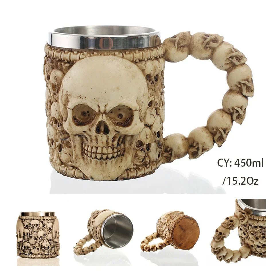 Viking Resin Stainless Steel Beer Mug - Casatrail.com