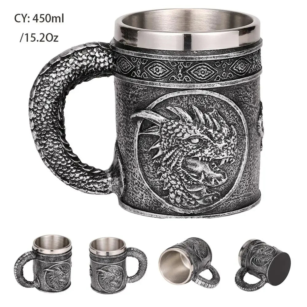 Viking Resin Stainless Steel Beer Mug - Casatrail.com