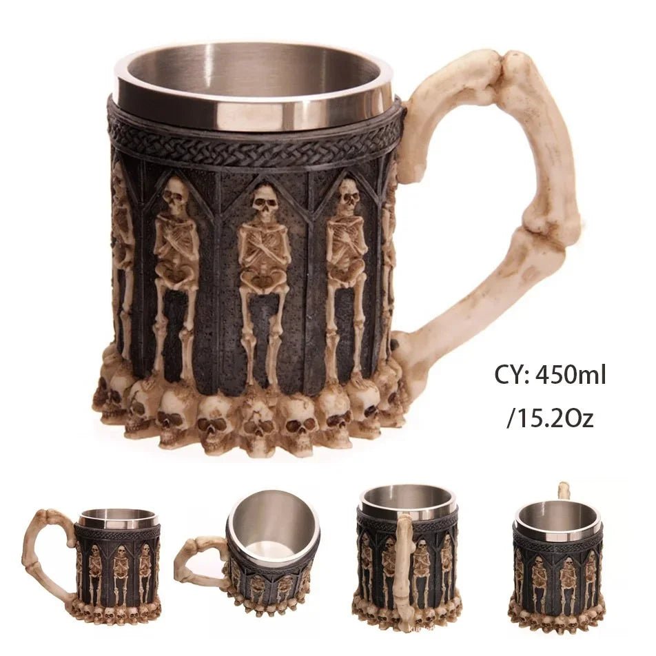 Viking Resin Stainless Steel Beer Mug - Casatrail.com