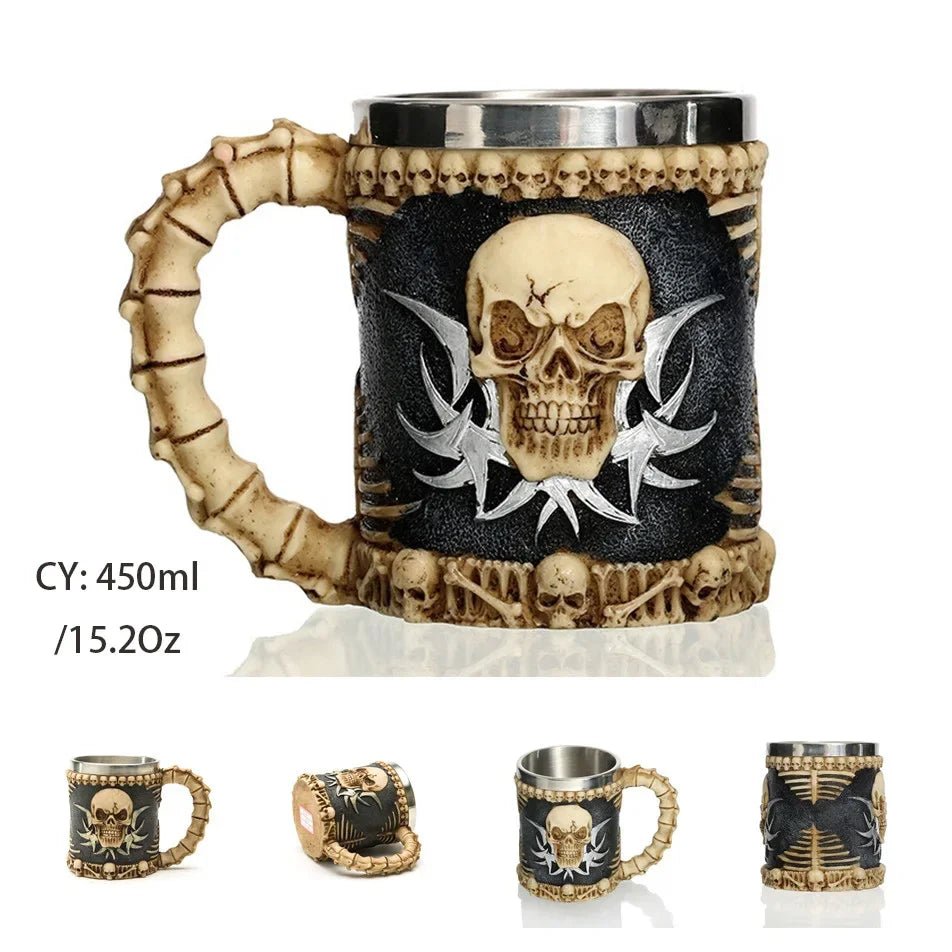 Viking Resin Stainless Steel Beer Mug - Casatrail.com